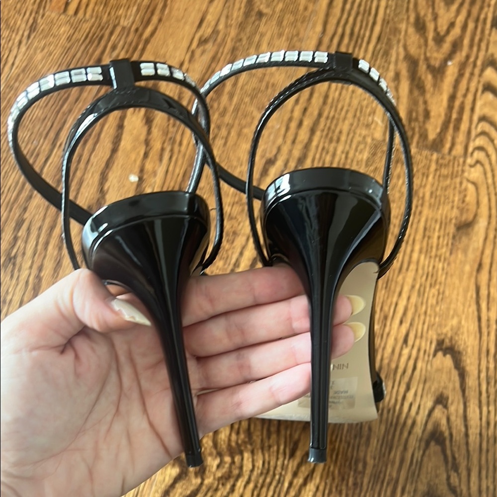 Nine West Black Embellished Heels - Picture 5 of 7